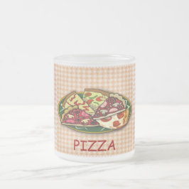Taza De Cristal Esmerilado Pizza