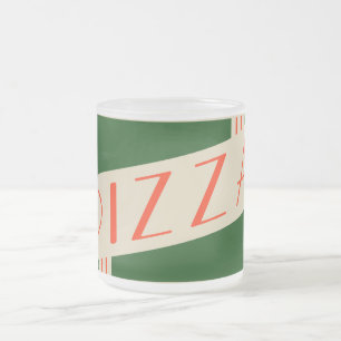 Taza De Cristal Esmerilado pizza retro