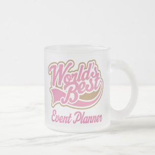 Taza De Cristal Esmerilado Planificador de eventos lindo