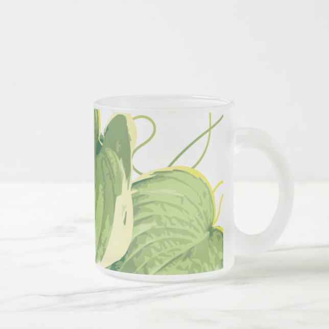 Taza De Cristal Esmerilado Planta Ficus 2 (Derecha)
