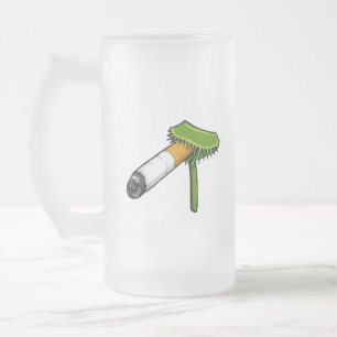 Taza De Cristal Esmerilado Planta Venus Flytrap Con Cigarro