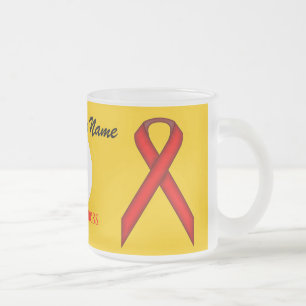 Taza De Cristal Esmerilado Plantilla de cinta roja estándar de Kenneth Yoncic