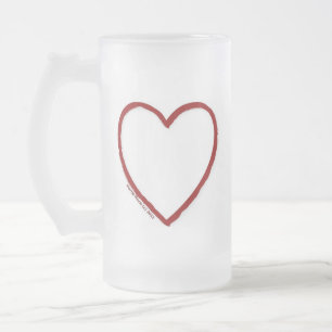 Taza De Cristal Esmerilado Plantilla de Love and Hate Stein