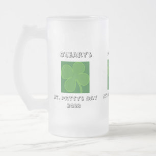 Taza De Cristal Esmerilado Plantilla de Mug de Fiesta de San Patricio