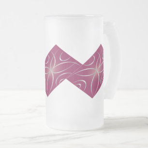 Taza De Cristal Esmerilado Plata en magenta