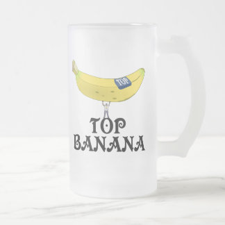 Taza De Cristal Esmerilado Plátano superior - modificado para requisitos