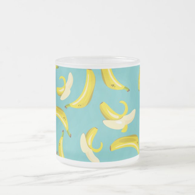 Taza De Cristal Esmerilado Plátanos (Centro)
