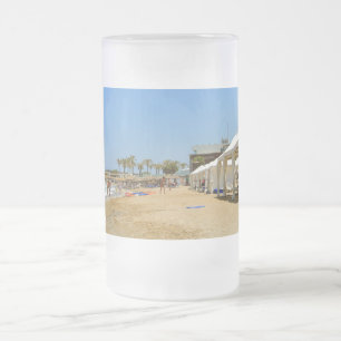 Taza De Cristal Esmerilado Playa de Gouves en Crete Mug