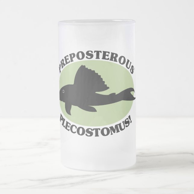 Taza De Cristal Esmerilado Plecostomus absurdo (Centro)