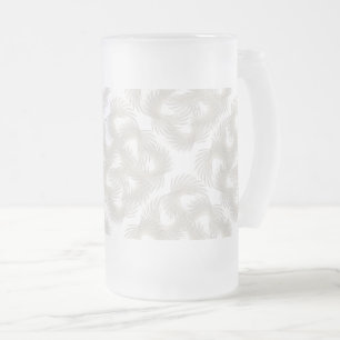 Taza De Cristal Esmerilado Plumas blancas voladoras