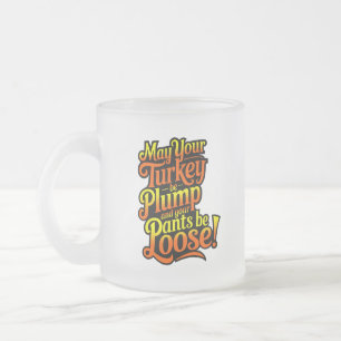 Taza De Cristal Esmerilado Plump Turquía, Personalizado Diva Turkey, Mug