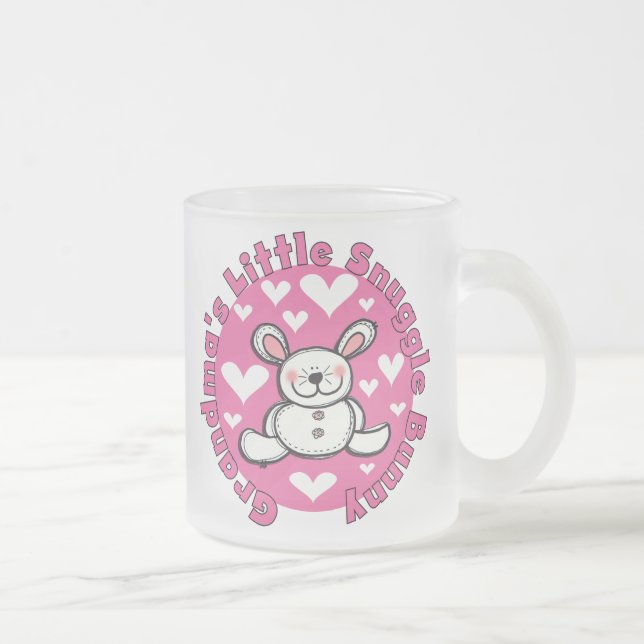 Taza De Cristal Esmerilado Poco conejito del Snuggle de la abuela (Derecha)
