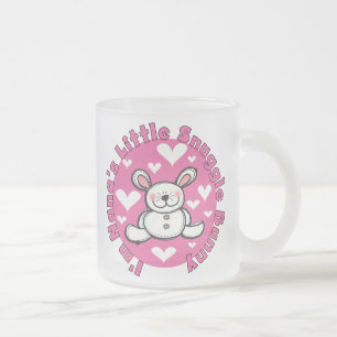Taza De Cristal Esmerilado Poco conejito del Snuggle de Nana