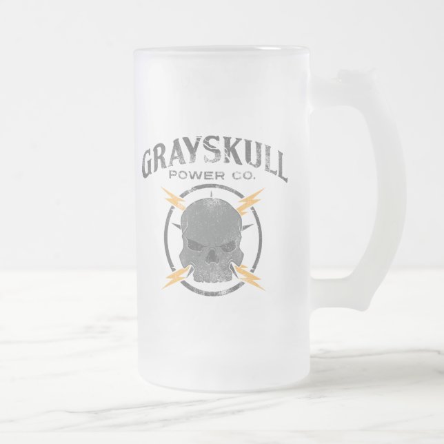 Taza De Cristal Esmerilado Poder Co. de Grayskull (Derecha)