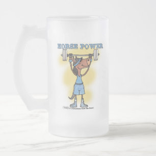 Taza De Cristal Esmerilado Poder de caballo
