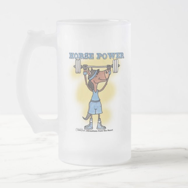 Taza De Cristal Esmerilado Poder de caballo (Izquierda)