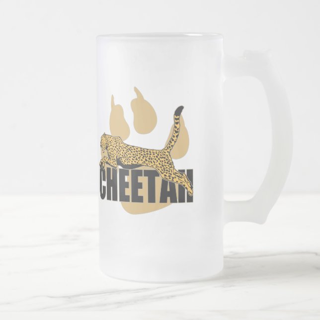 Taza De Cristal Esmerilado Poder del guepardo (Derecha)