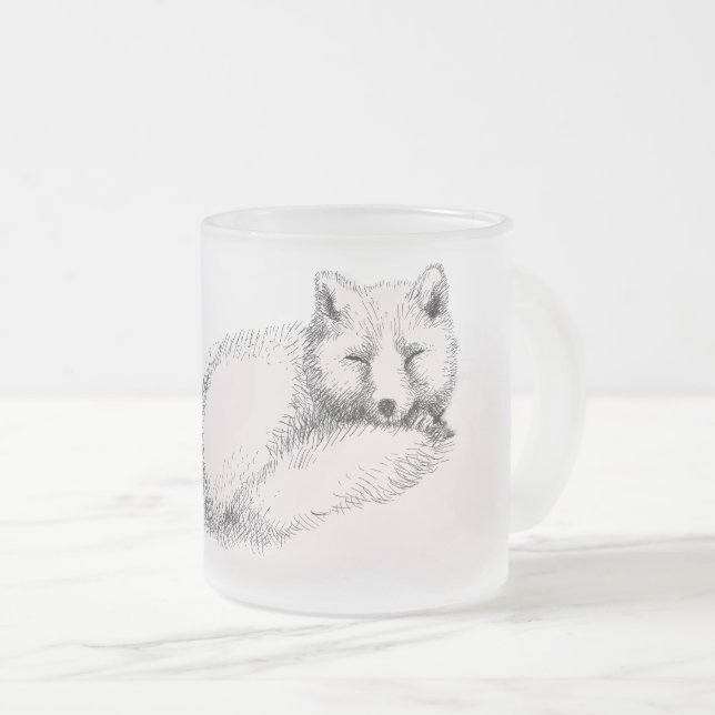 TAZA DE CRISTAL ESMERILADO POLAR FOX (Anverso derecho)