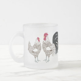 Taza De Cristal Esmerilado Pollo