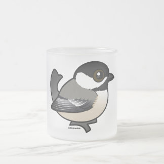 Taza De Cristal Esmerilado Pollo con gorra negra