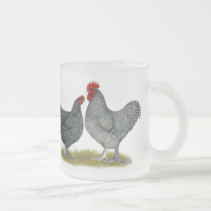 Taza De Cristal Esmerilado Pollos malinos