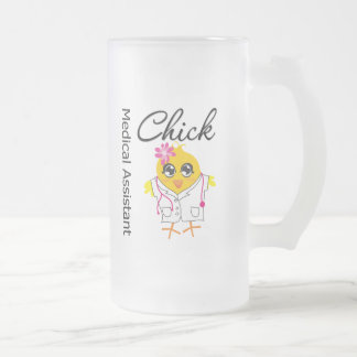 Taza De Cristal Esmerilado Polluelo del auxiliar médico