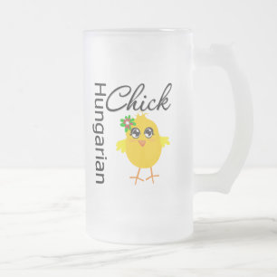 Taza De Cristal Esmerilado Polluelo húngaro