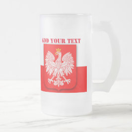 Taza De Cristal Esmerilado Polska Patriotic
