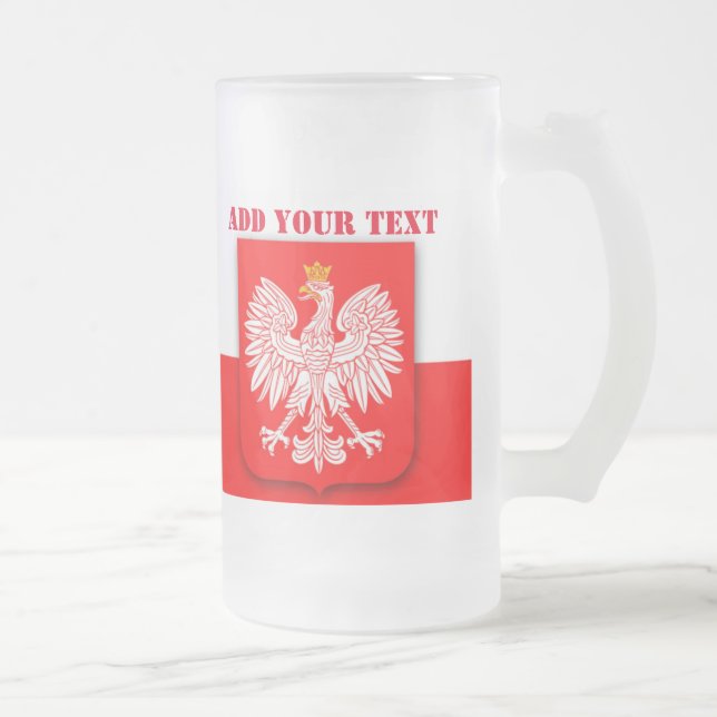 Taza De Cristal Esmerilado Polska Patriotic (Derecha)
