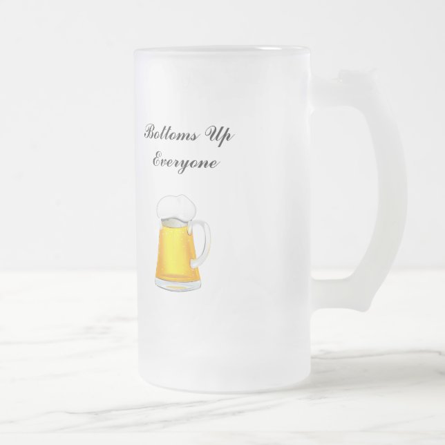 Taza De Cristal Esmerilado Ponga su cerveza en un "stein" para que tenga mejo (Derecha)