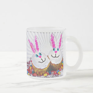 Taza De Cristal Esmerilado Pop Art Easter Bungalows Cupcakes