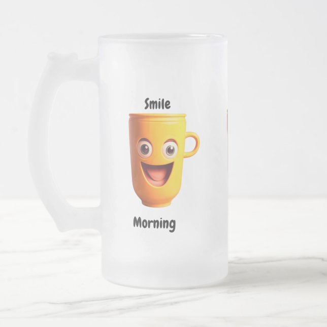 Taza De Cristal Esmerilado Por la mañana (Izquierda)
