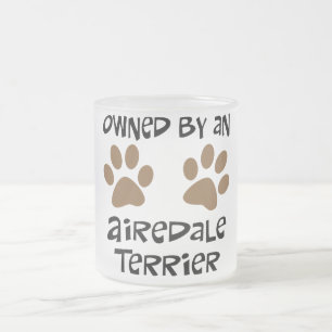 Taza De Cristal Esmerilado Poseído por Airedale Terrier