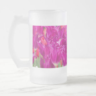 Taza De Cristal Esmerilado Posiciones rosa púrpura brillante