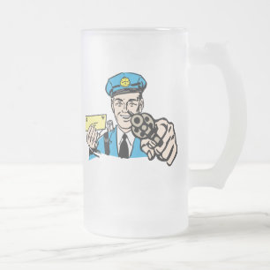 Taza De Cristal Esmerilado Postal