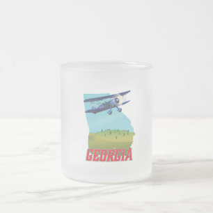 Taza De Cristal Esmerilado Póster de viaje de Georgia Estado EE. UU.