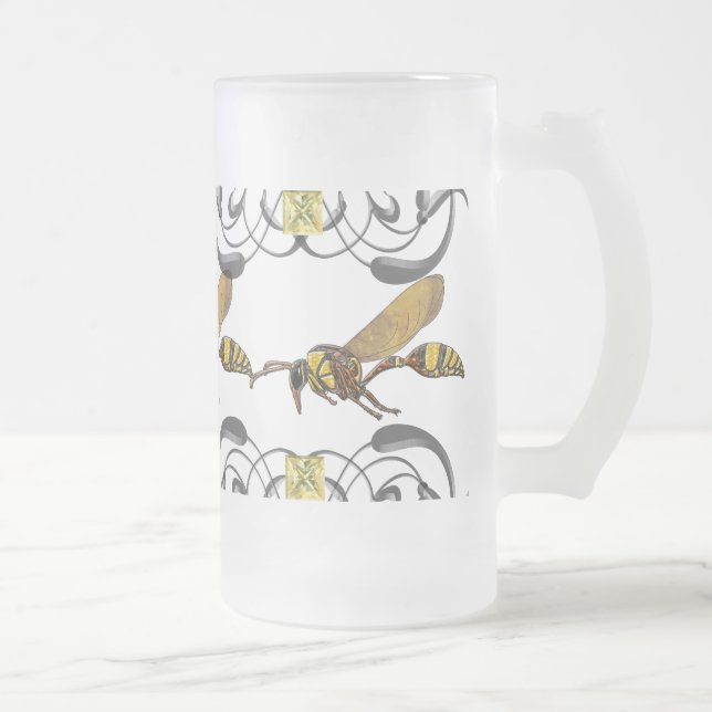 Taza De Cristal Esmerilado Potter Wasp (Derecha)