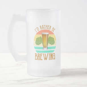 Taza De Cristal Esmerilado Prefiero Estar Preparando