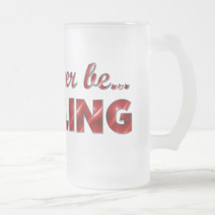 Taza De Cristal Esmerilado Prefiero ser BOWLING (rojo)