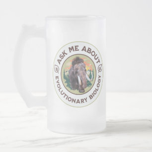 Taza De Cristal Esmerilado Pregúntame sobre biología evolutiva Mamut lanudo