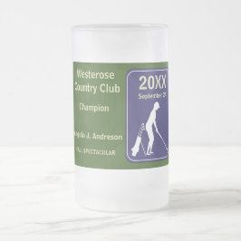 Taza De Cristal Esmerilado Premio al Torneo de Golf 🏌