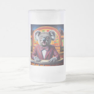 Taza De Cristal Esmerilado Presentador de juegos de Koala