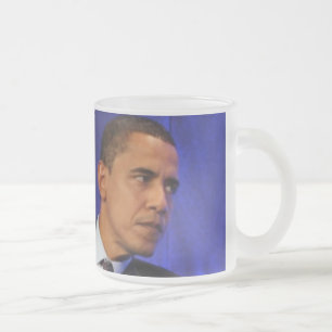 Taza De Cristal Esmerilado Presidente Barack Obama