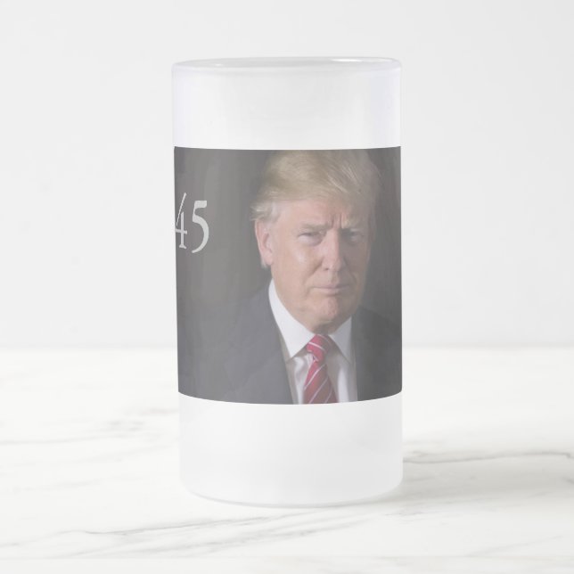 Taza De Cristal Esmerilado Presidente Donald J. Trump (Centro)
