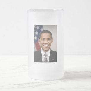 Taza De Cristal Esmerilado Presidente electo estadounidense Barack Obama