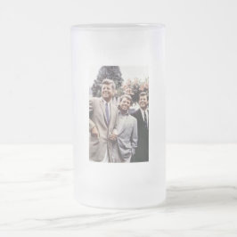 Taza De Cristal Esmerilado Presidente estadounidense John Kennedy & Robert &