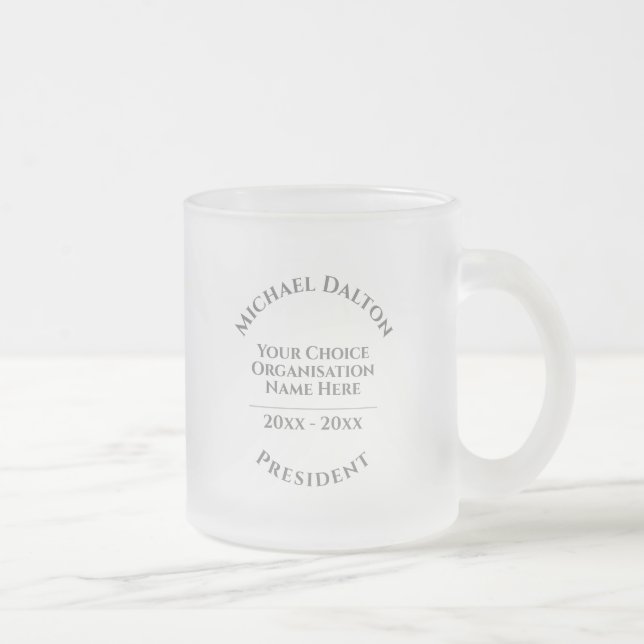 Taza De Cristal Esmerilado Presidente Frosted Glass Coffee Mug (Derecha)