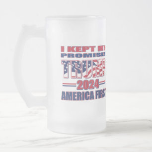 Taza De Cristal Esmerilado Presidente Trump 2024