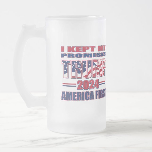 Taza De Cristal Esmerilado Presidente Trump 2024 (Izquierda)