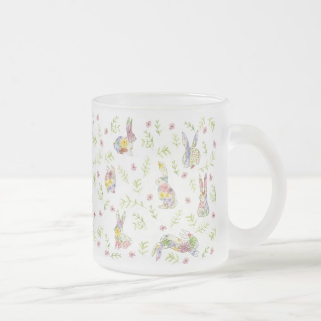 Taza De Cristal Esmerilado Primavera en el conejo de primavera de conejo de f (Derecha)